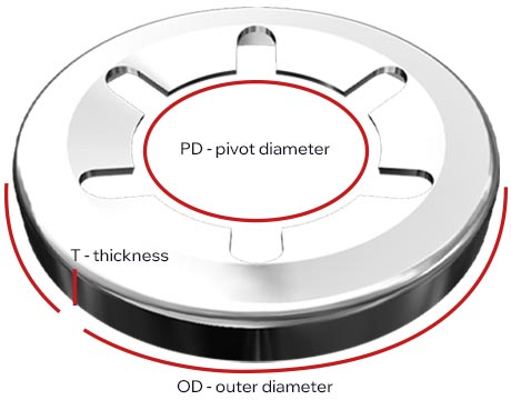 RPCO cronwlock retaining washer technical drawing