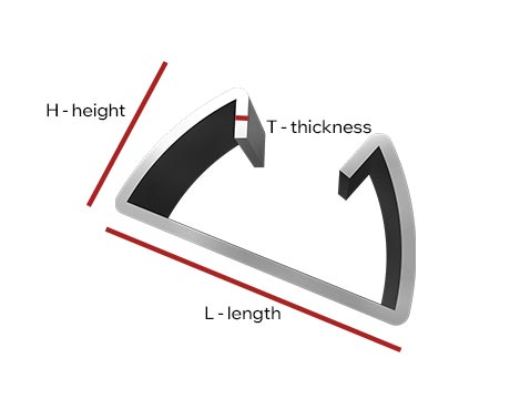 RPPER ball stud bolt technical drawing